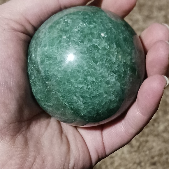 Green Strawberry Quartz Sphere - Picture 4 of 6